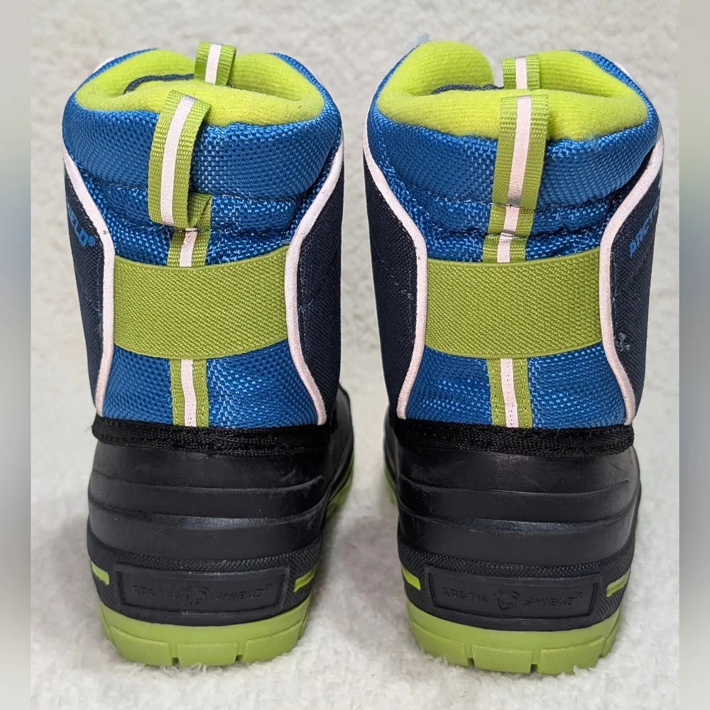 Arctic Shield Boys Waterproof Insulated Blue Green Snow Boots Little Boys Size 6